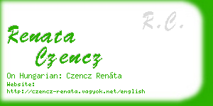 renata czencz business card